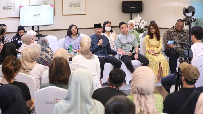 Road to Muslimah Creative Day 2023, Sandiaga Uno Sebut Keunggulan Ekonomi Kreatif Fashion & Kuliner Bisa Ciptakan 4,4 Juta Lapangan Kerja