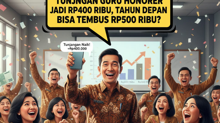 Naik Drastis! Tunjangan Guru Honorer Jadi Rp400 Ribu, Tahun Depan Bisa Tembus Rp500 Ribu?