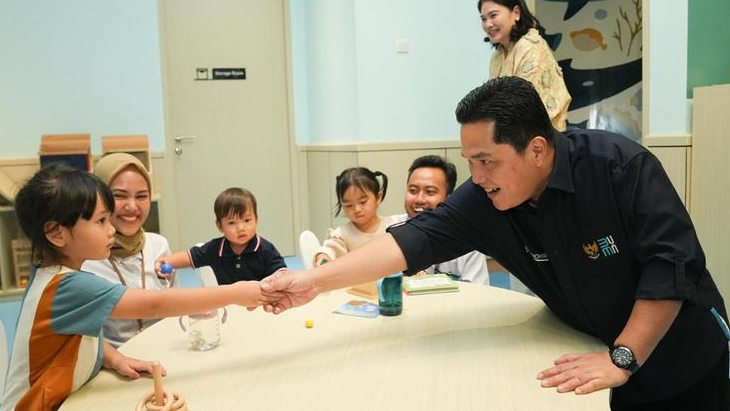 Kado Hari Ibu, Erick Thohir Luncurkan Fasilitas Daycare di Kementerian BUMN