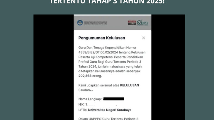 Kapan Pengumuman Kelulusan UKPPPG Bagi Peserta PPG Guru Tertentu Tahap 3 Tahun 2025? CEK Bocorannya!