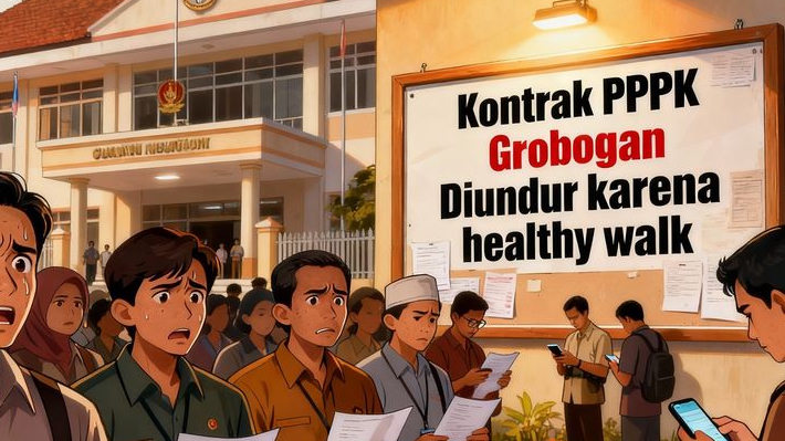 Kontrak PPPK Grobogan Diundur karena Jalan Sehat, Ribuan Honorer Kena Imbas