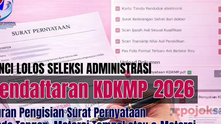 Cara Membuat dan Mengisi Surat Pernyataan PHTC KDKMP 2026 Lengkap Format, Isi, Materai, dan Cara Upload Agar Lolos Seleksi Administrasi