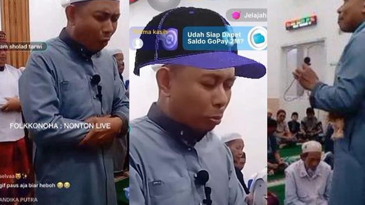 HEBOH Imam Tarawih LIVE TikTok di Masjid, Terima Banyak SAWERAN Hingga DITONTON 6300 Pengguna, Ada yang Kasih GIFT Topi, Begini Pandangan dalam Islam
