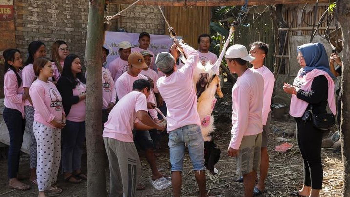 Momen Iduladha, Srikandi Ganjar Kurban Satu Ekor Kambing untuk Masyarakat di Kabupaten Malang