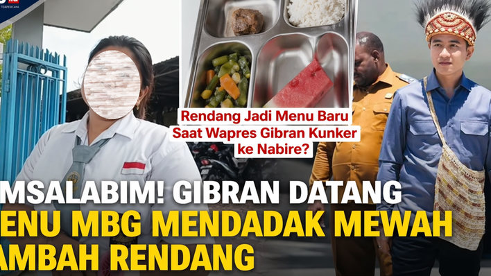 Bimsalabim! Gibran Datang Menu MBG Mendadak Mewah Tambah Rendang, Korwil Bilang Kedatangan Wapres gak Ngaruh