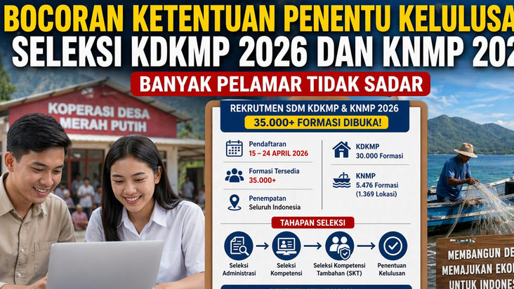 'Nyelip' di RILIS RESMI, BOCORAN Ketentuan Penentu Kelulusan Seleksi KDKMP 2026 dan KNMP 2026, Banyak Pelamar Tidak Sadar