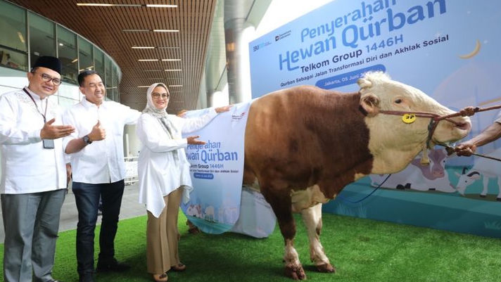 TelkomGroup Salurkan 946 Hewan Kurban untuk Masyarakat, Hadirkan Kebahagiaan di Hari Raya Idul Adha
