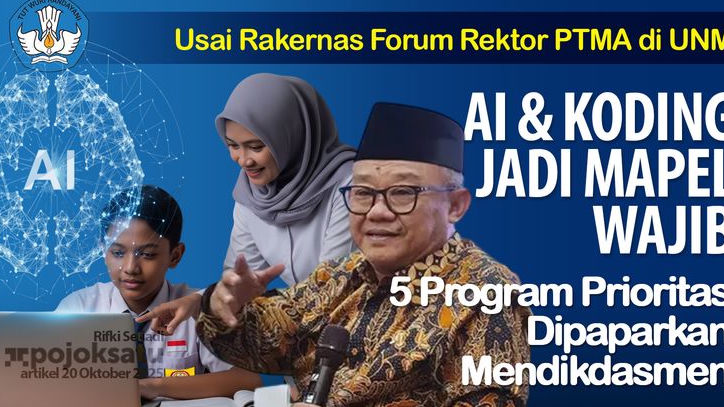 Dari MAPEL PILIHAN Coding dan AI Segera Jadi MAPEL WAJIB, Lima Program Prioritas Ini Dipaparkan Mendikdasmen