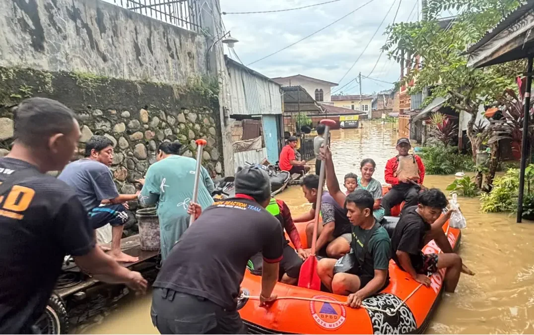 Banjir meredam sejumlah wilayah di Kota Medan
