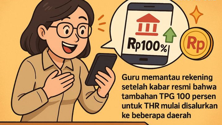 Mulai Dicairkan! TPG THR 100 Persen Turun Bertahap ke Daerah, Guru Wajib Pantau Rekening