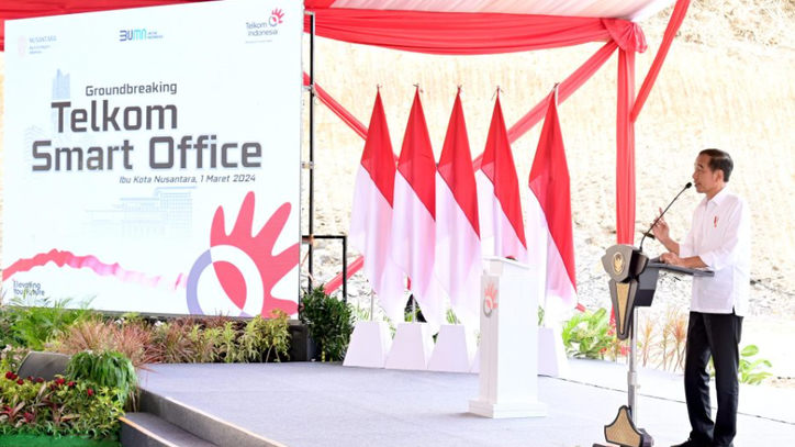 Upacara Peletakan Batu Pertama Telkom Smart Office: Presiden Jokowi Dorong Peningkatan Konektivitas Digital di IKN