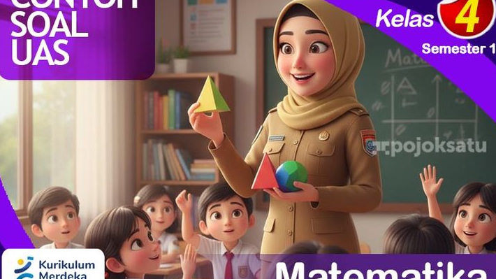 50 Contoh Soal UAS Matematika Lengkap Kelas 4 SD Semester 1, Simak Jawaban dan Penjelasan, Semua Materi Dibahas sesuai Kurikulum Merdeka