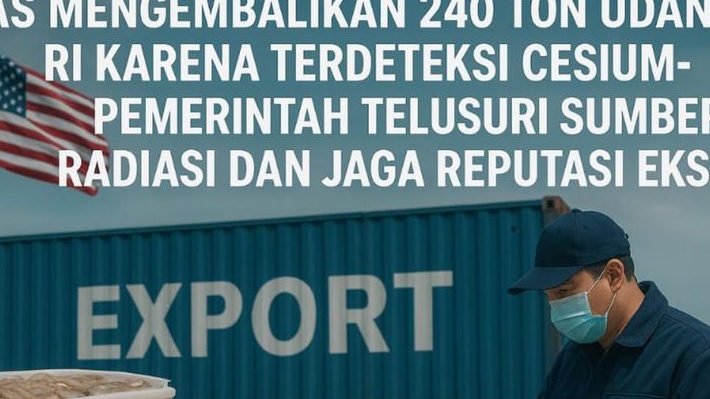 Imbas Udang Radioaktif Ditolak Amerika, Ekspor RI ke AS Rugi Rp34 Miliar Lebih