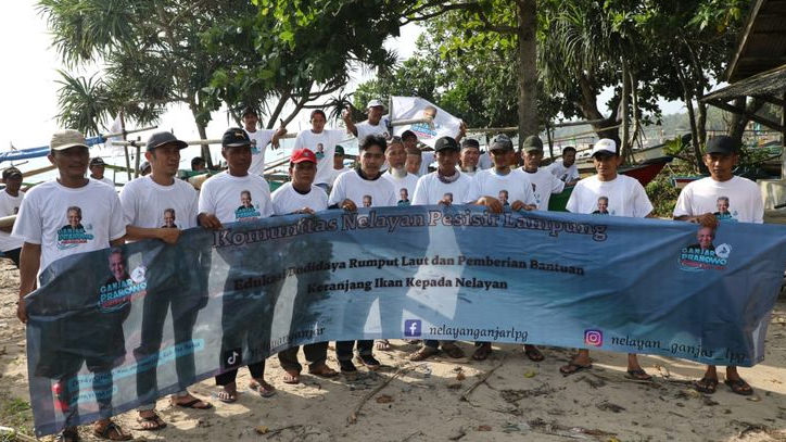 Nelayan Pesisir Dukung Ganjar Adakan Edukasi Budi Daya Rumput Laut di Lampung