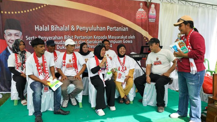 Relawan Ganjar Gelar Penyuluhan dan Bagikan Bibit Untuk Petani di Gowa