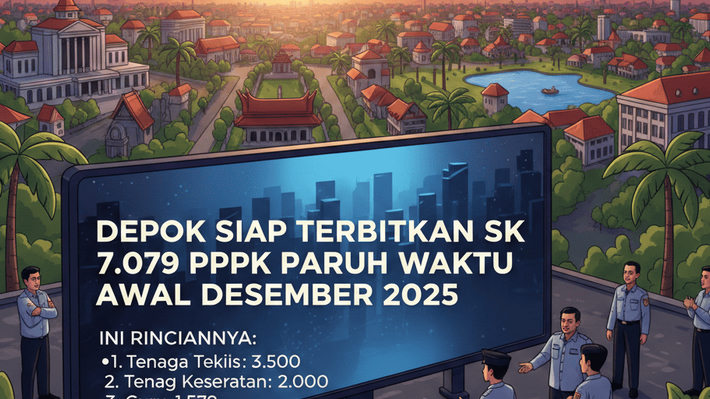 Depok Siap Terbitkan SK 7.079 PPPK Paruh Waktu Awal Desember 2025, Ini Rinciannya