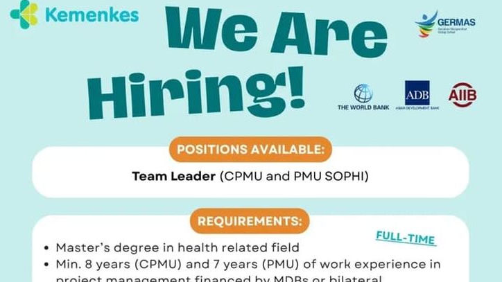 Deadline 15 Oktober, Kemenkes Buka Seleksi Terbuka Konsultan CPMU dan PMU Proyek IHSS 2025–2029, Simak Kriteria Pelamar