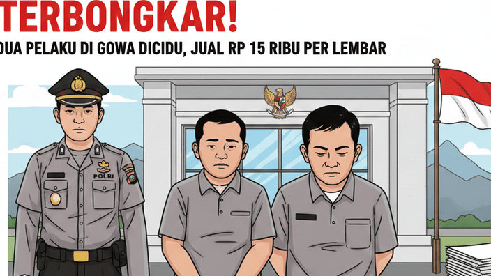 SKCK Palsu untuk PPPK Terbongkar! Dua Pelaku di Gowa Diciduk, Jual Rp 15 Ribu per Lembar