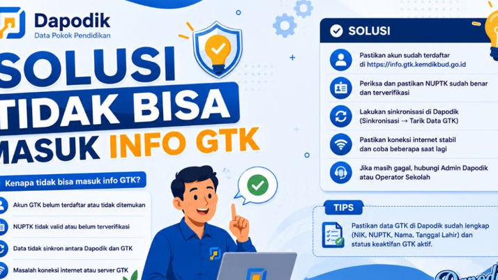 Cara Mudah Cek Data Guru via PTK Datadik Saat Link Info GTK Bermasalah