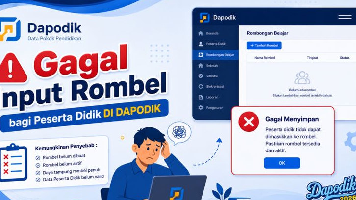 Mengapa Siswa Baru Sering Gagal Masuk Rombel Saat Sinkronisasi Data Dapodik?