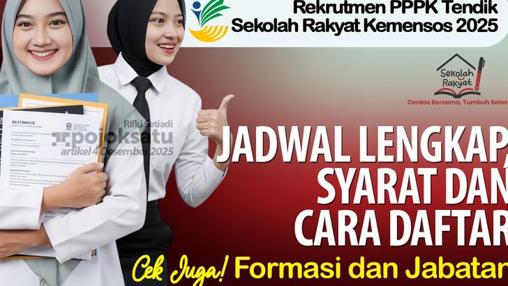 3.003 FORMASI DIBUKA, Ini JADWAL LENGKAP Rekrutmen PPPK Tendik Sekolah Rakyat Kemensos 2025, Syarat dan Cara Pendaftaran, INFO TERLENGKAP di Sini!