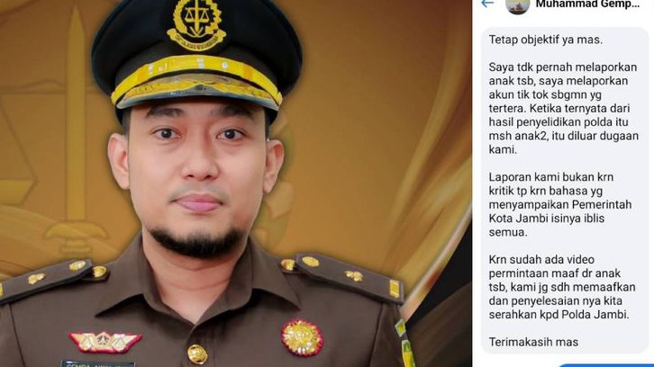 Biarpun Viral Pemkot Jambi tak Cabut Laporan Terhadap Siswi SMP Kritik Wali Kota Syarif Fasha