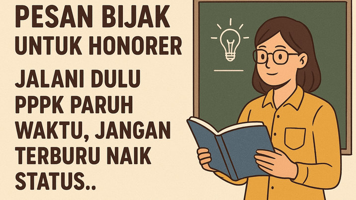 Pesan Bijak untuk Honorer, Jalani Dulu PPPK Paruh Waktu, Jangan Terburu Naik Status