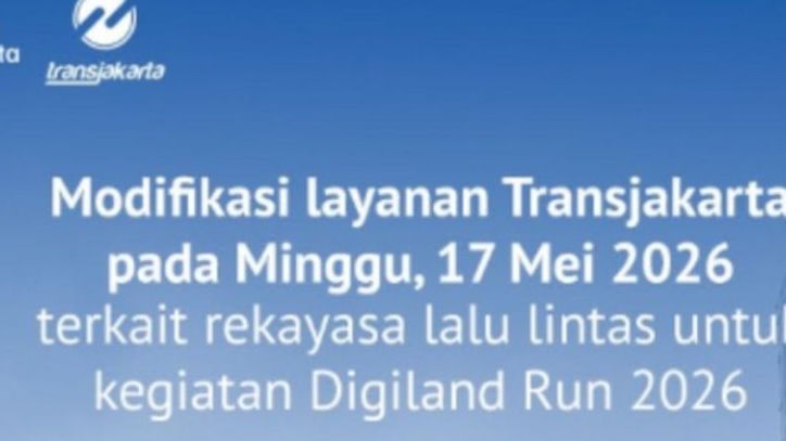 Besok Ada.Digiland Run 2026, Transjakarta Modifikasi Layanan, Sejumlah Rute Berubah