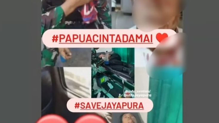 Beredar Foto- foto Anggota Polisi dan TNI Alami Luka Buntut Ricuh Saat Pemakaman Lukas Enembe