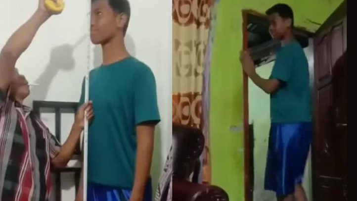 Sempat Kurang PeDe Tinggi Badan 2 Meter, Sagil Muhammad Rizki Kini Viral dan Bercita-cita Masuk TNI