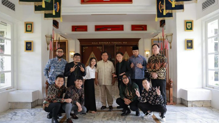 Belasan Influencer Diundang Prabowo ke Kantornya, Benarkah Mengait Dukungan dari Influencer?