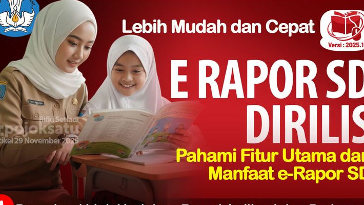 Peluncuran Aplikasi e Rapor SD Versi TERBARU Resmi Dirilis, Lebih Cepat dan Terintegrasi, DOWNLOAD di Sini!
