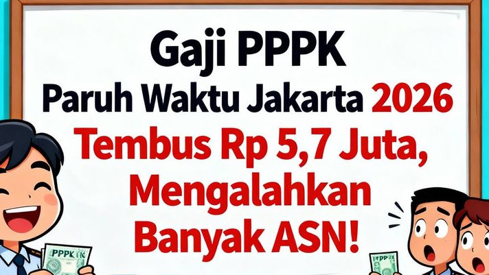 Wow! Gaji PPPK Paruh Waktu Jakarta 2026 Tembus Rp 5,7 Juta, Mengalahkan Banyak ASN!