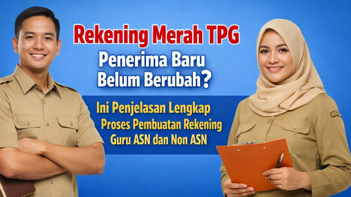 Rekening Merah TPG Penerima Baru Belum Berubah? Ini Penjelasan Lengkap Proses Pembuatan Rekening Guru ASN dan Non ASN