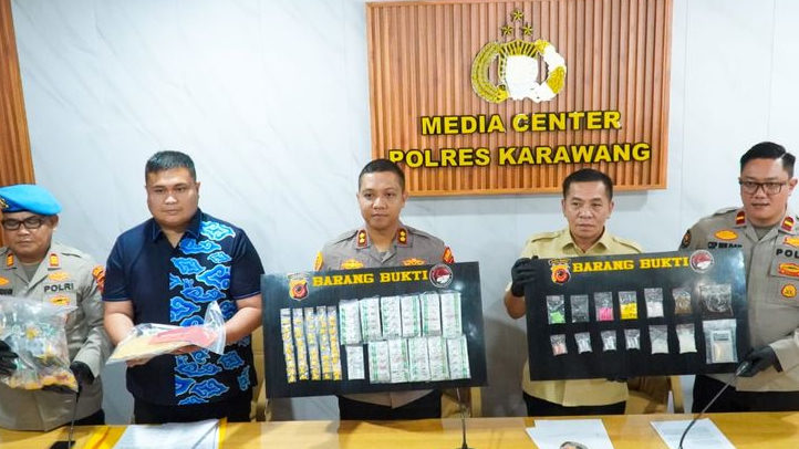 41 Tersangka Ditangkap, Polres Karawang Sita 1,4 Kg Sabu dan 9.472 Butir Obat Keras