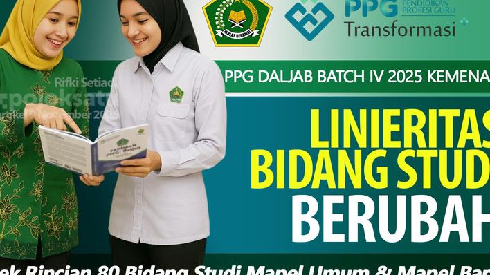 Kemenag Umumkan Penyesuaian Linieritas PPG Daljab Batch IV 2025, Guru Wajib Cek Bidang Studi Terbaru, Ini Rinciannya