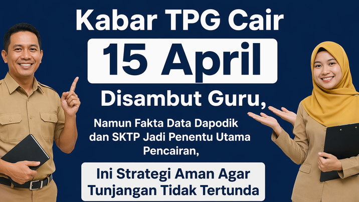Kabar TPG Cair 15 April Disambut Guru, Namun Fakta Data Dapodik dan SKTP Jadi Penentu Utama Pencairan, Ini Strategi Aman Agar Tunjangan Tidak Tertunda