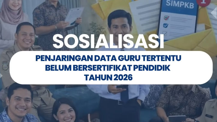 Penjaringan Data Guru Tertentu Belum Bersertifikat Pendidik Dibuka. Pendaftaran Hanya Sampai 30 April!