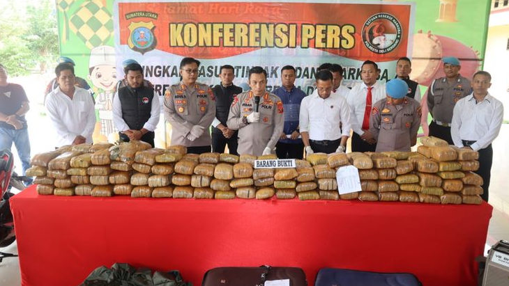 Polres Deli Serdang Berhasil Mengamankan Peredaran Ganja Sebanyak 173 Kg