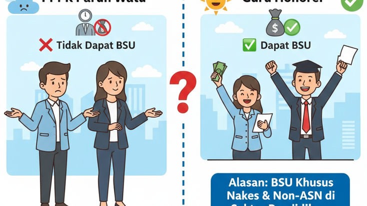 Kenapa PPPK Paruh Waktu Tidak Dapat BSU Disaat Guru Honorer Bisa Dapat? Simak Penjelasan Kebijakannya!