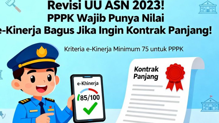 Revisi UU ASN 2023! PPPK Wajib Punya Nilai e-Kinerja Bagus Jika Ingin Kontrak Panjang!