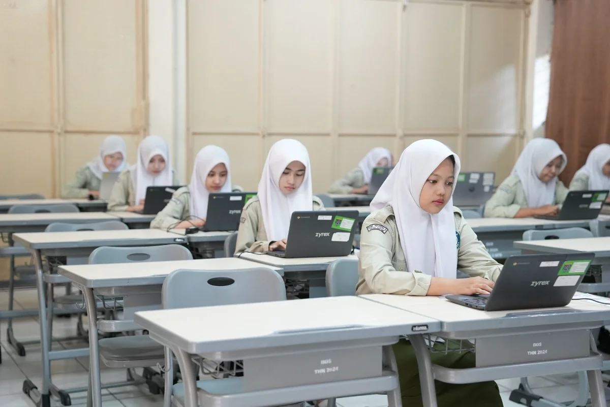 Murid SMKN 2 Depok mengikuti Tes Kemampuan Akademik (TKA) 2026. (Foto: kemendikdasmen.go.id)