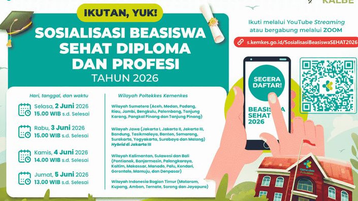 Beasiswa SEHAT 2026 untuk Mahasiswi Poltekkes Kemenkes Dibuka, Simak Syarat, Manfaat, dan Jadwal Sosialisasinya