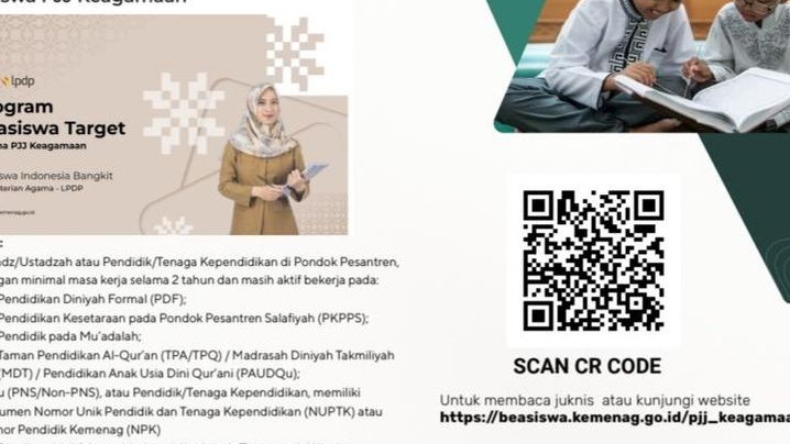 Pendaftaran Beasiswa PJJ Keagamaan Kemenag 2026 Dibuka hingga 31 Mei, Kuliah Gratis untuk Ustaz dan Ustazah LPQ, Simak Persyaratannya