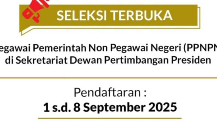 Lowongan Kerja PPNPN di Lingkungan Sekretariat Dewan Pertimbangan Presiden Tahun 2025