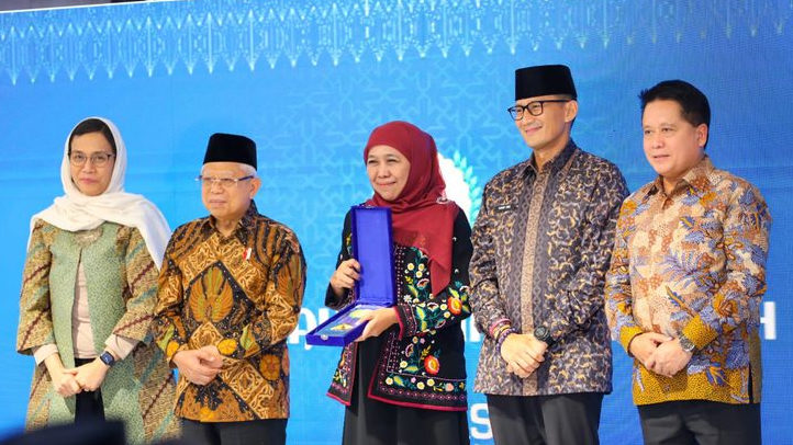 Borong 6 Penghargaan, Wapres Maruf Amien Puji Perekonomian Syariah dan Produk Halal Jatim