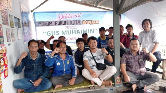 Forum Buruh Kota Banjar Deklarasi Dukung Gus Muhaimin Capres 2024