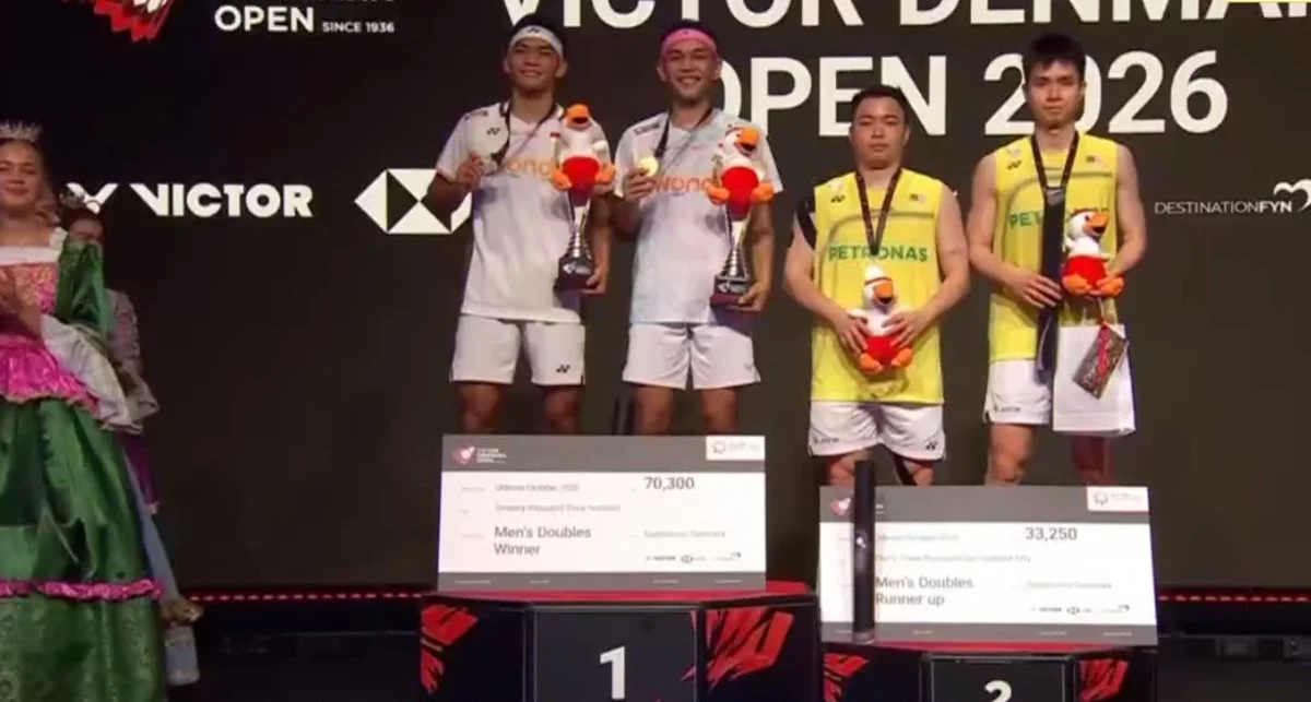 Fajar/Fikri Juara Denmark Open 2026, Menang Mudah Atas Duo Malaysia di Final