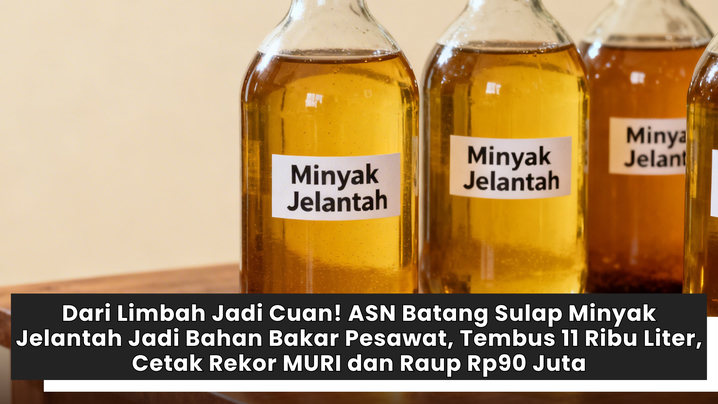 Dari Limbah Jadi Cuan! ASN Batang Sulap Minyak Jelantah Jadi Bahan Bakar Pesawat, Tembus 11 Ribu Liter, Cetak Rekor MURI dan Raup Rp90 Juta