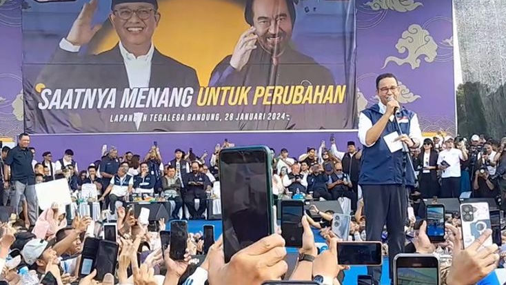 Dikawal Surya Paloh dan Yusuf Kalla Kampanye di Tegalega, Anies Baswedan: Makin Banyak Masyarakat Ingin Perubahan